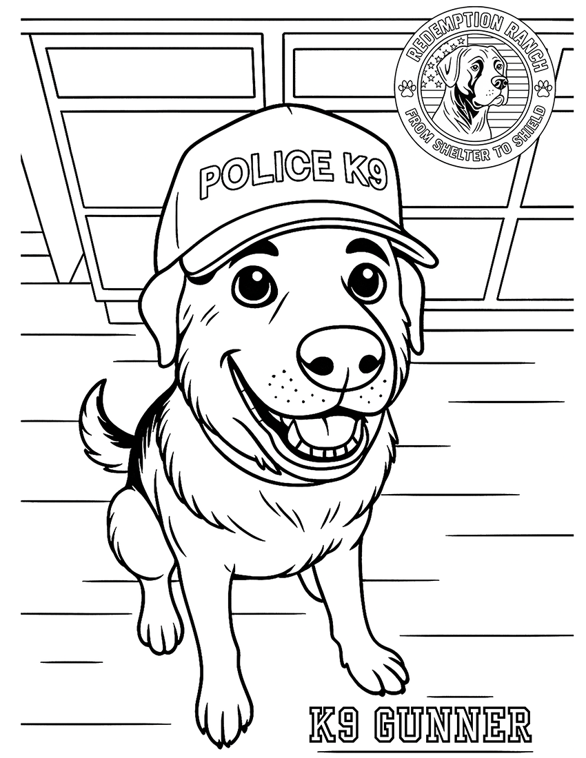 Custom K9 Coloring Sheets β Perfect for Community Events & Outreach