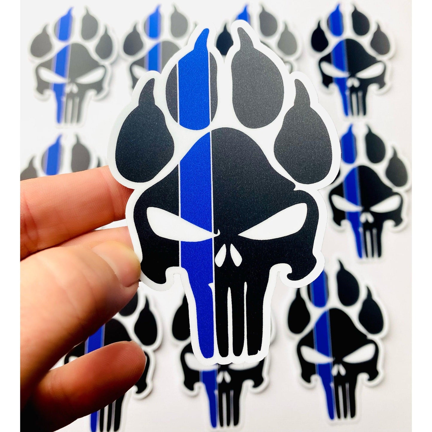 K9 Police Punisher Pawprint Sticker, Sticker for Police K9 Handler, Military K9, Schutzhund, K9 Unit, Law Enforcement - Ottos Grotto :: Stickers For Your Stuff