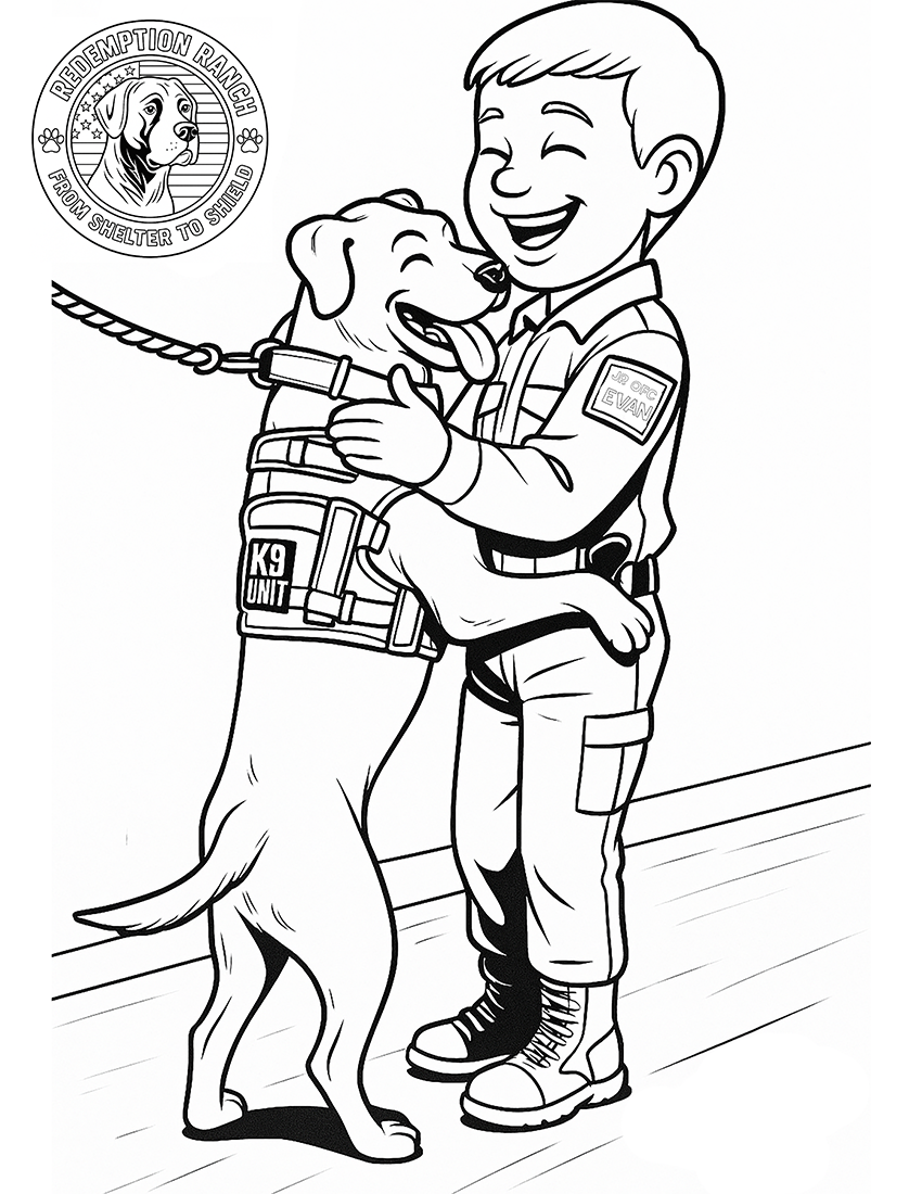 Custom K9 Coloring Sheets β Perfect for Community Events & Outreach