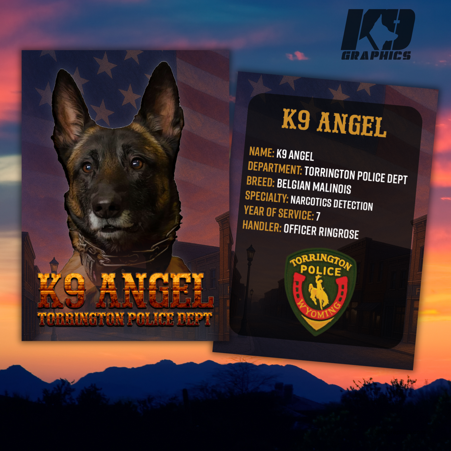 K9 Trading Cards (Hero Cards) – Custom Double-Sided Design for Law Enforcement, First Responders, Military