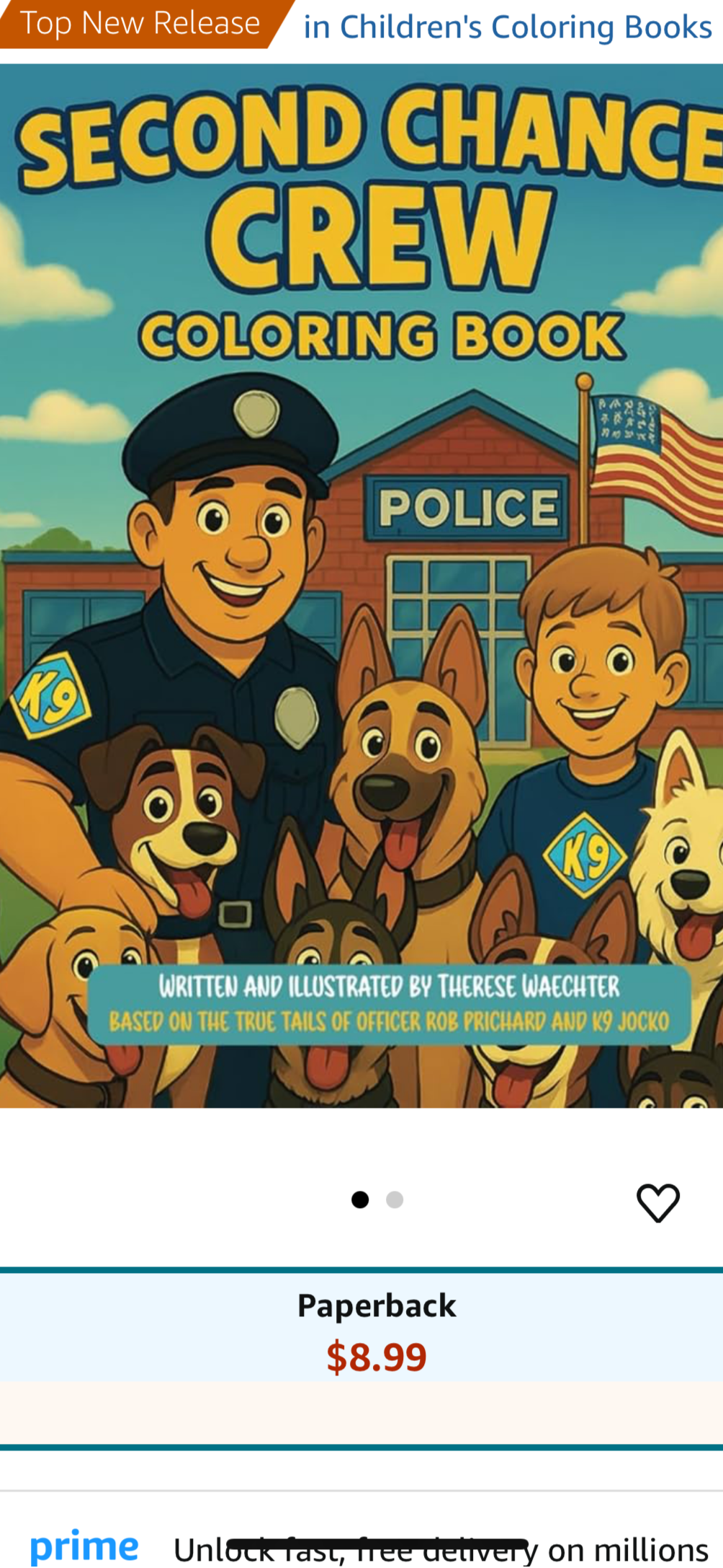 Custom K9 Coloring Books - Full Book for Law Enforcement, Fundraising, Community Outreach