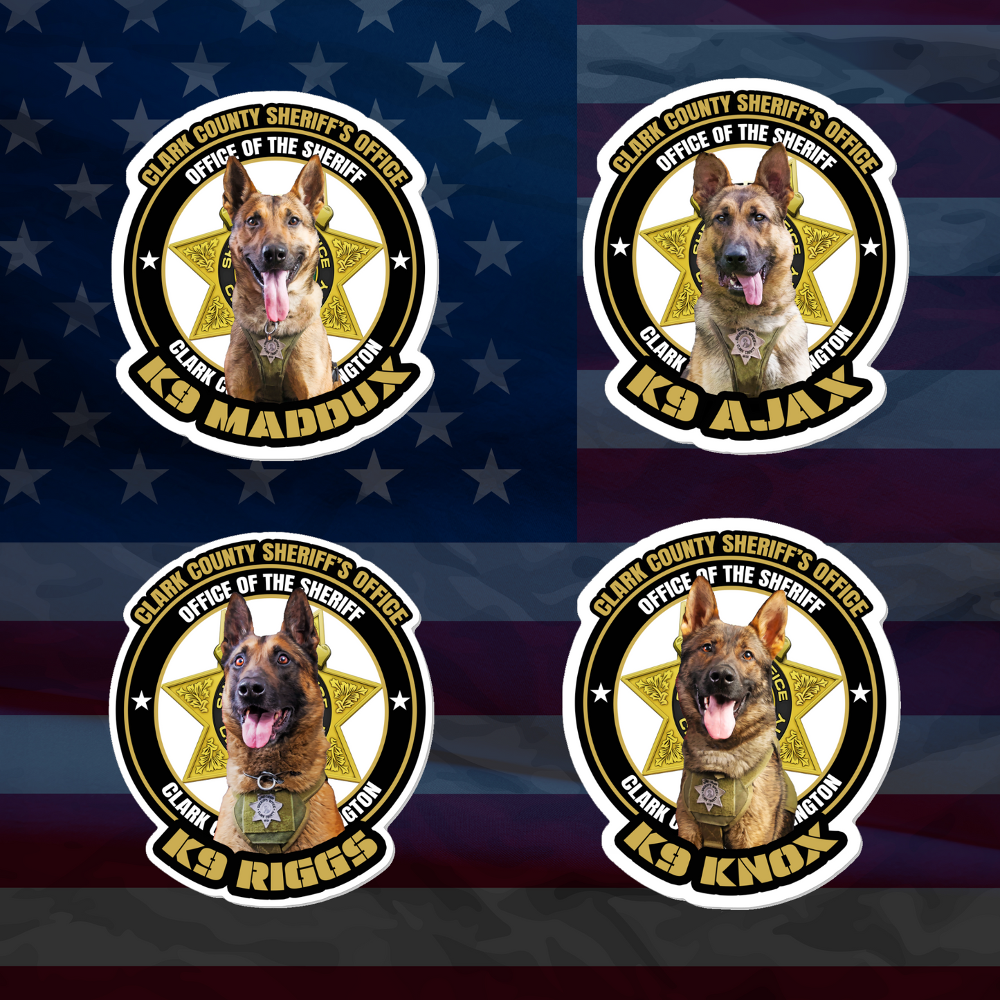 K9 Stickers - Custom K9 Unit Stickers for K9 Unit, SAR, Police Dog, Law Enforcement & Working Dogs