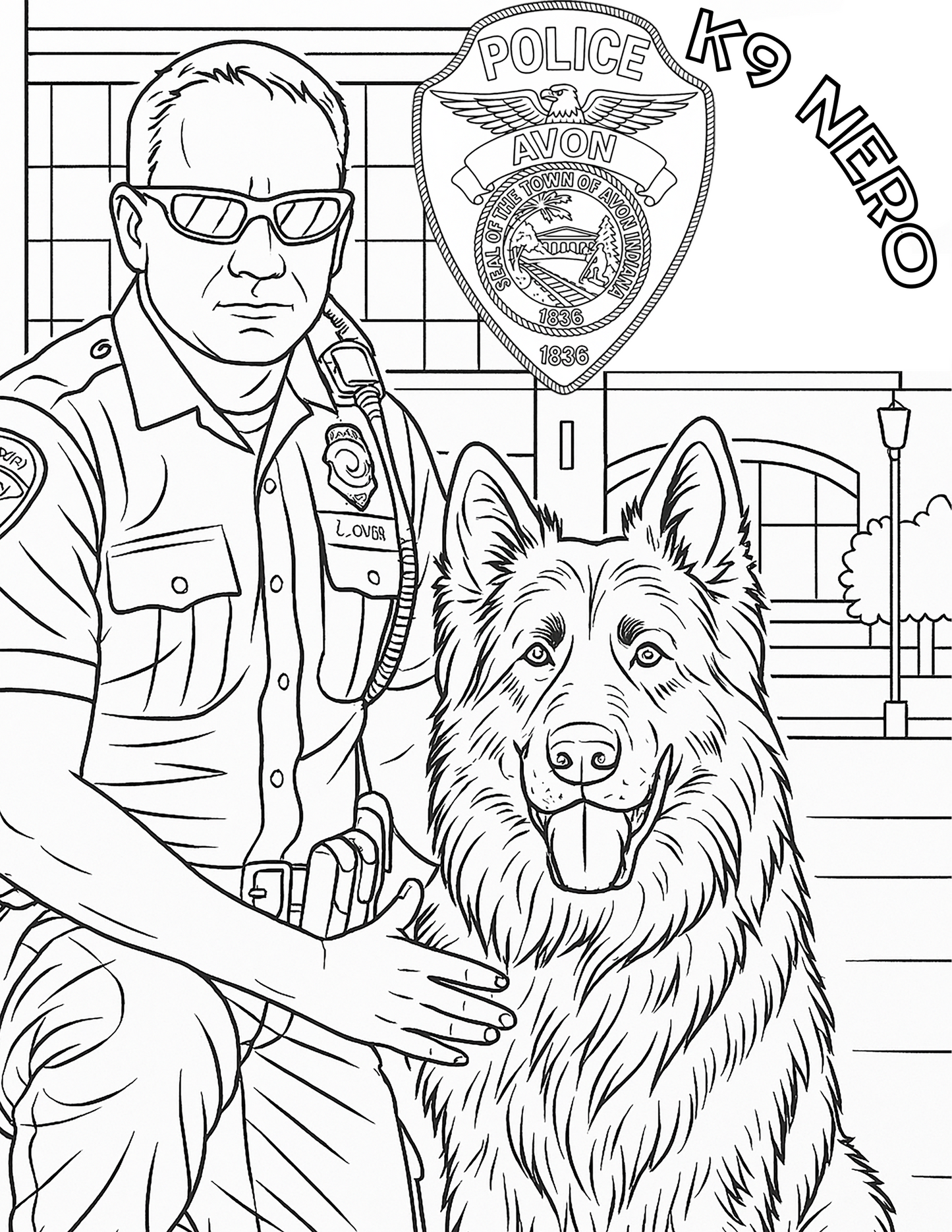 Custom K9 Coloring Sheets – Perfect for Community Events & Outreach
