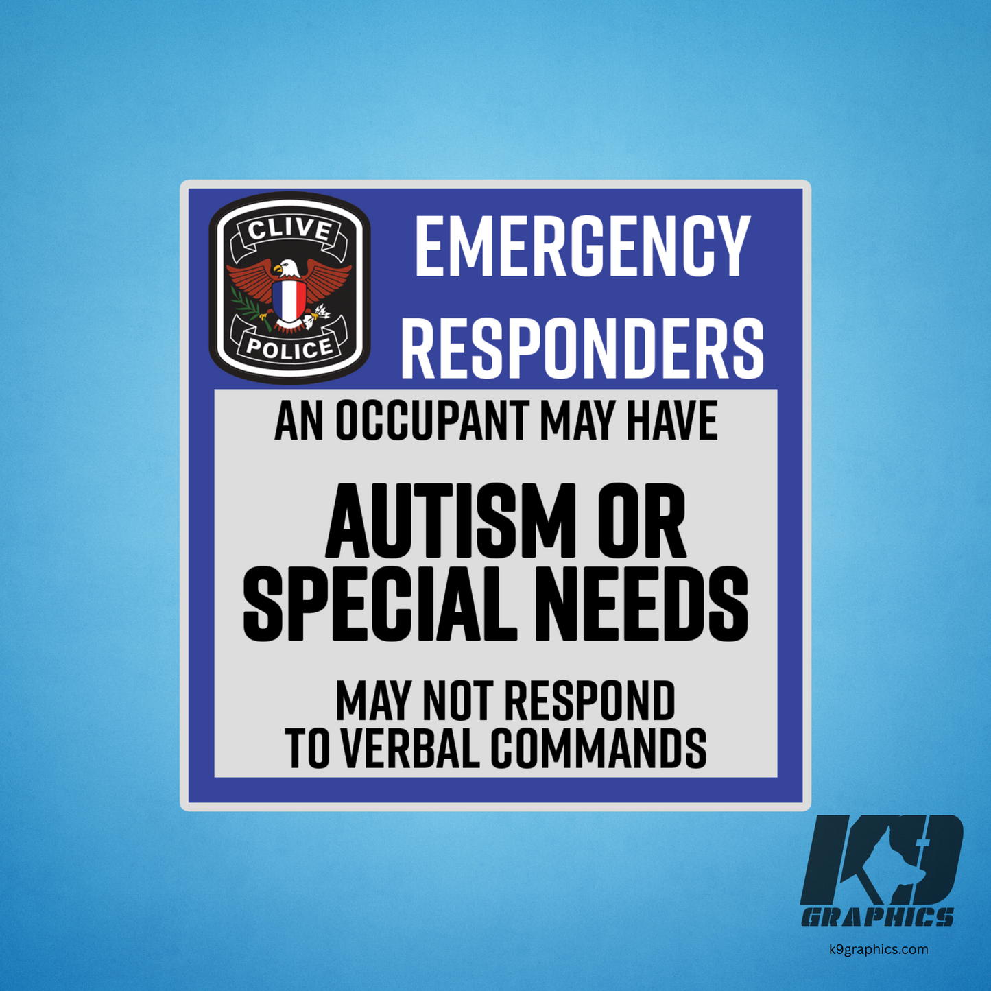 Emergency Awareness Stickers Kit - Customized For Your Department