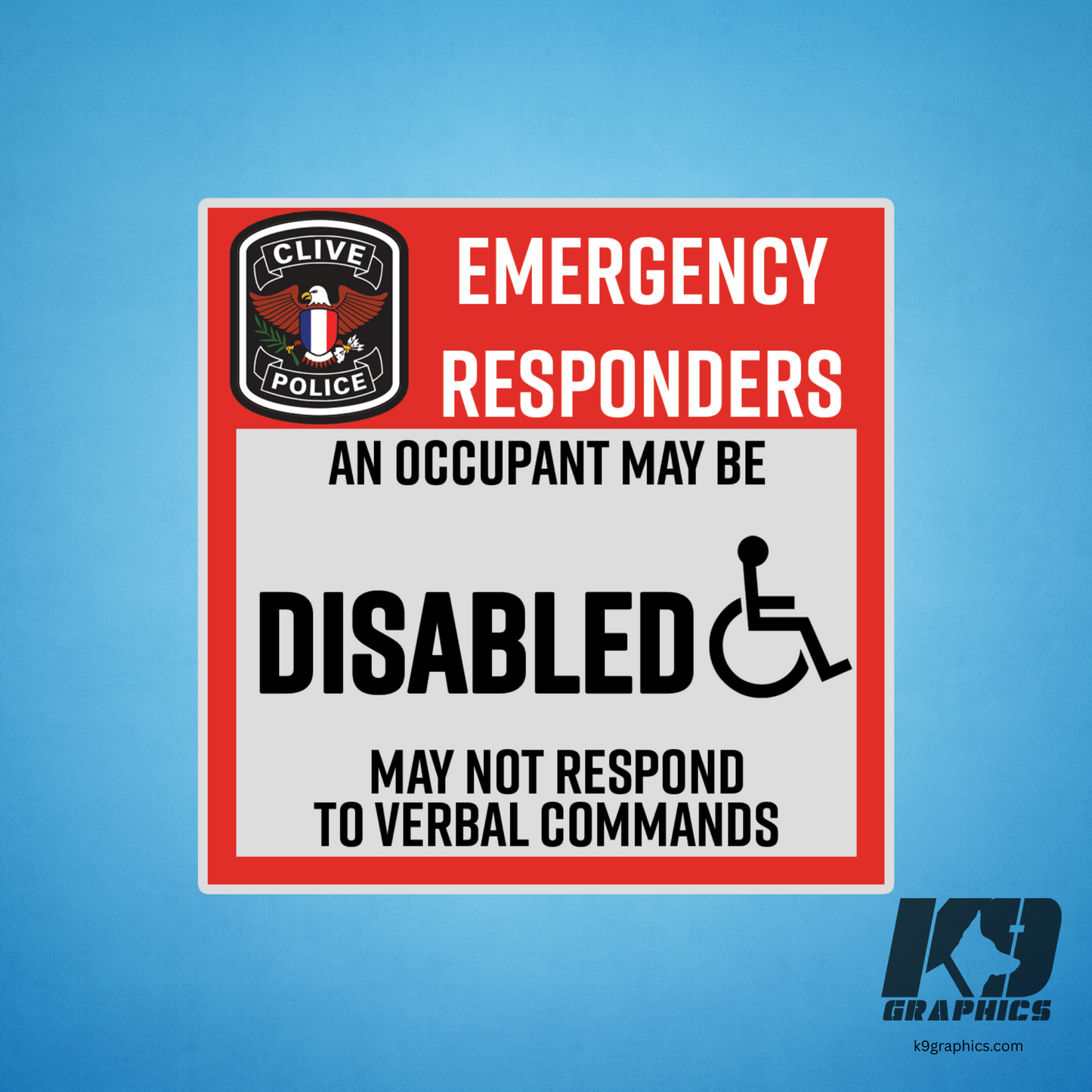 Emergency Awareness Stickers Kit - Customized For Your Department